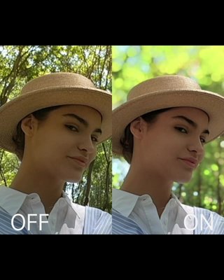 Дневной портретный режим с эффектом боке Bokeh Flare
